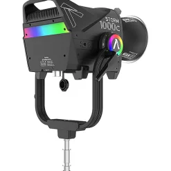 Best STORM 1000c Cine Kit with Skid Support, Fresnel, and Barndoors Monolight Strobe Heads & Kits