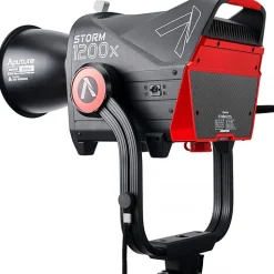 Online STORM 1200x Cine Kit with Skid Support, Fresnel, and Barndoors Monolight Strobe Heads & Kits