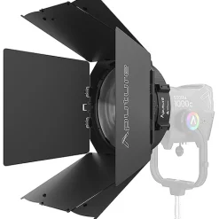 Online STORM 1200x Cine Kit with Skid Support, Fresnel, and Barndoors Monolight Strobe Heads & Kits
