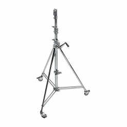 Sale 12.8 ft. B200 Wind-Up 39 Stand with Braked Wheels (Chrome-plated) Light Stands