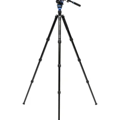 Fashion A3883 Reverse-Folding Aluminum Travel Tripod with S6Pro Fluid Video Head Video Tripods & Supports