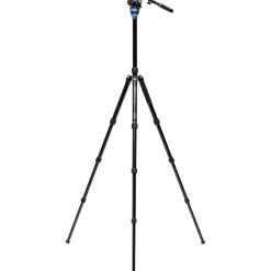 Fashion A3883 Reverse-Folding Aluminum Travel Tripod with S6Pro Fluid Video Head Video Tripods & Supports