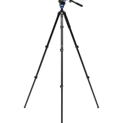 Hot A2573F Aluminum Single Tube Tripod with S6Pro Fluid Video Head Video Tripods & Supports