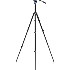Hot A2573F Aluminum Single Tube Tripod with S6Pro Fluid Video Head Video Tripods & Supports