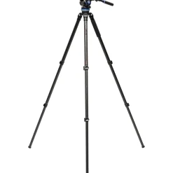New C373F Carbon Fiber Single-Tube Tripod with S8Pro Fluid Video Head Video Tripods & Supports