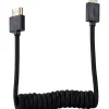 Outlet Coiled Mini-HDMI to HDMI Cable (12-24 in., Black) Cables