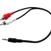 Outlet Stereo Mini Y Adapter 3.5mm Plug to Dual RCA Males (10 In. Long) Audio Cables
