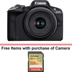 Outlet EOS R50 Mirrorless Digital Camera with 18-45mm Lens (Black) Phone Tripods & Support|Mirrorless