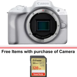 Online EOS R50 Mirrorless Digital Camera Body (White) Mirrorless