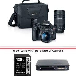 Best EOS Rebel T7 Digital SLR Camera with 18-55mm and 75-300mm Lenses Dslr
