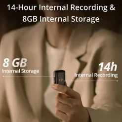 Fashion Mic 2 Clip-On Transmitter/Recorder with Built-In Microphone (2.4 GHz, Shadow Black) Wireless Audio Systems