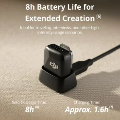Hot Mic Mini Clip-On Transmitter with Built-In Microphone (2.4 GHz, Infinity Black) Wireless Audio Systems