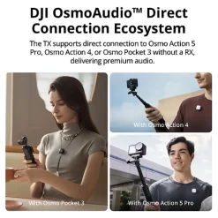 Hot Mic Mini Clip-On Transmitter with Built-In Microphone (2.4 GHz, Infinity Black) Wireless Audio Systems