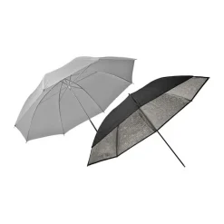 Hot 33 In. Two Piece Umbrella Set (Translucent, Silver) Lighting Umbrellas