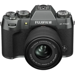 Fashion X-T50 Mirrorless Camera with 15-45mm f/3.5-5.6 Lens (Charcoal Silver) Mirrorless