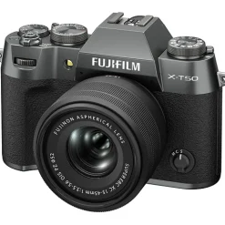 Fashion X-T50 Mirrorless Camera with 15-45mm f/3.5-5.6 Lens (Charcoal Silver) Mirrorless