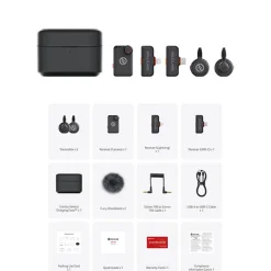 Hot LARK M2S Ultimate Combo 2-Person Wireless Microphone System for Cameras and Mobile Devices (2.4 GHz, Space Gray) Wireless Audio Systems