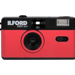 Fashion Sprite 35-II Film Camera (Black & Red) Film Cameras