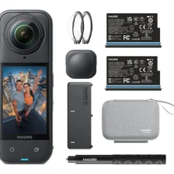 Hot X5 360 degree 8K Camera Essentials Bundle Action Cameras