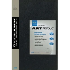 Online Art Portfolio 11 x 17" Storage Display Book, 24 Sleeves for 48 Views Portfolios Archival Storage