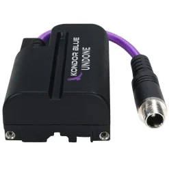 Clearance 4 in. Female Locking DC Barrel 2.1 to NPF L Series Dummy Battery Batteries & Power