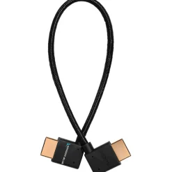 Discount 12 in. Right-Angle to Left-Angle High-Speed HDMI Cable (Raven Black) Cables