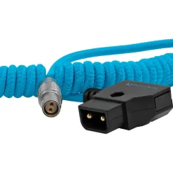 Clearance Coiled D-Tap to Female 2-Pin LEMO-Type Power Cable for RED KOMODO (14-29 in.) Batteries & Power
