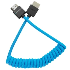 Outlet Coiled High-Speed HDMI Cable (12 to 24 in., Blue) Cables
