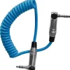 Clearance Coiled 3.5mm Right-Angle TRS Stereo Audio Cable (12 to 24 in.) Audio Cables