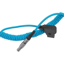Hot D-Tap to LEMO 2-Pin 0B Male Power Cable (Coiled) Video Cables
