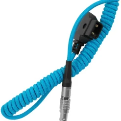 Hot D-Tap to LEMO 2-Pin 0B Male Power Cable (Coiled) Video Cables