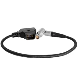 Hot D-Tap to 2-Pin LEMO Braided Cable for RED KOMODO (10 in.) Video Cables