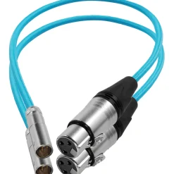 Hot Mini-XLR Male to XLR Female Audio Cable for Canon C70 & BMPCC 6K/4K (2-Pack, Blue) Audio Cables