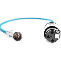 Outlet Mini-XLR Male to XLR Female Audio Cable for Canon C70 & BMPCC 6K/4K (16 in., Blue) Audio Cables
