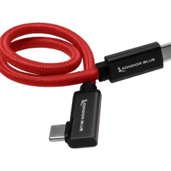 Sale Right-Angle USB-C 3.1 Gen 2 Cable (12 in., Cardinal Red) Cables