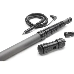 Clearance KP9CCR 9 ft. KlassicPro Graphite 6-Section Boompole with Internal XLR Coiled Cable, Side Exit Microphones Accessories