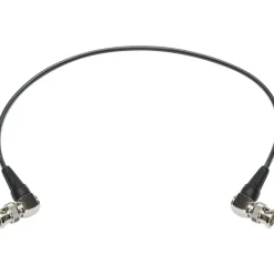 Sale Mini-RG59 12G-SDI/4K UHD Right-Angle BNC to Right-Angle BNC Cable (Black, 1 ft.) Video Cables