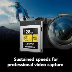 Outlet 128GB Professional GOLD Series CFexpress Type B Memory Card Memory Cards|Memory Cards