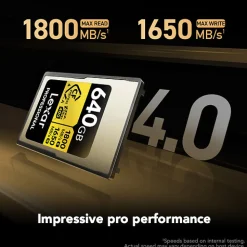 Sale 640GB Professional GOLD Series CFexpress 4.0 Type A Memory Card Memory Cards|Memory Cards