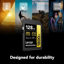 Hot 128GB Professional GOLD Series 1800x UHS-II SDXC Memory Card (2-Pack) Memory Cards|Memory Cards