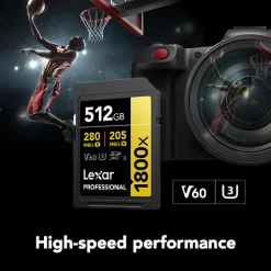 Clearance 512GB Professional GOLD Series 1800x UHS-II SDXC Memory Card Memory Cards|Memory Cards