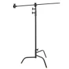 Discount 40 in. C-Stand Sliding Leg Kit with 2.5 in. Grip Head and 40 in. Grip Arm (Black) Light Stands