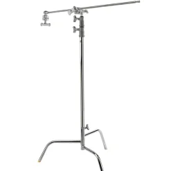 New 40 in. C-Stand Sliding Leg Kit with 2.5 in. Grip Head & 40 in. Grip Arm (Chrome) Light Stands