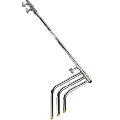New 40 in. C-Stand Sliding Leg Kit with 2.5 in. Grip Head & 40 in. Grip Arm (Chrome) Light Stands