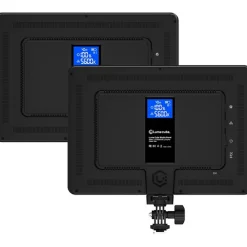 Discount Studio Panel LED Bi-Color 2-Light Kit with Barndoors and Stands Led Lights & Kits