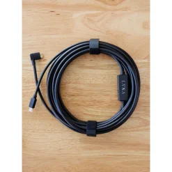 Clearance 31.1 ft. Right Angle Micro-B to USB-C Tether Cable (Black) Cables