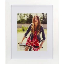 Outlet 11 x 14 in. Wide Linear Manhattan Frame (White) Frames Albums