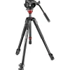 Sale 500 Fluid Video Head with 190X Video Aluminum Tripod & Leveling Column Kit Tripod Kits