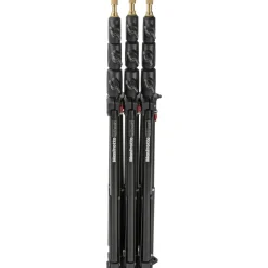 Online 7 ft. Alu Mini Compact Air-Cushioned Stand Quick Stack 3-Pack (Black) Light Stands