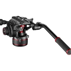 Best 608 Nitrotech Fluid Video Head and Aluminum Twin Leg Tripod with Ground Spreader Video Tripods & Supports
